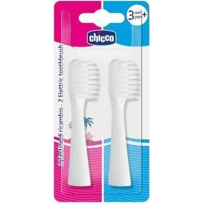 Chicco Classic 00008545010000 глава на четка за зъби 2 броя Бяла (CHIC-6535)